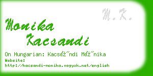 monika kacsandi business card